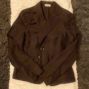 Oltre brown sparkly blazer